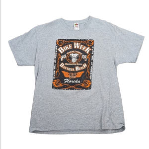 2005 Daytona Beach Bike Week Gray Tshirt Size XL
